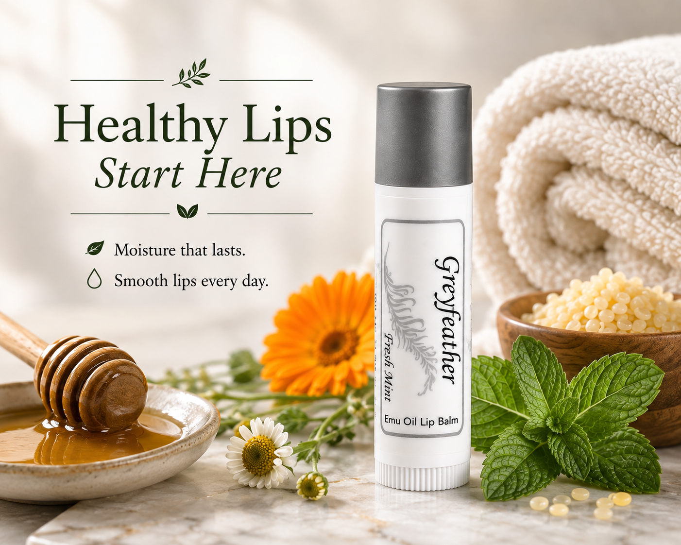 Greyfeather™ Fresh Mint Lip Balm